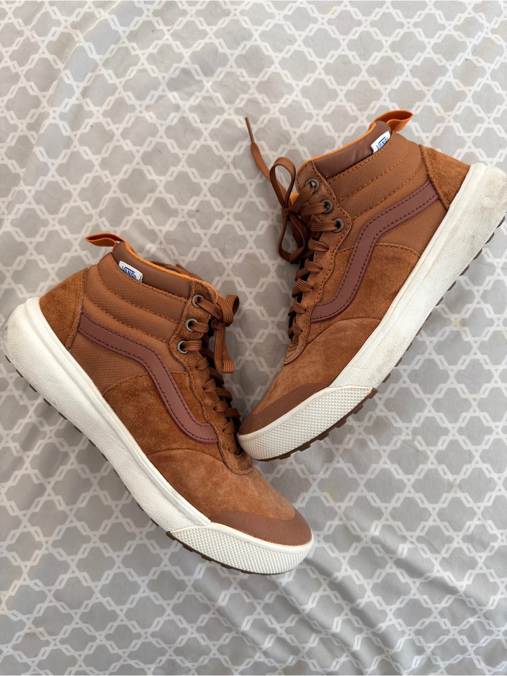 Vans Women’s High-Top Sneakers in Caramel Brown